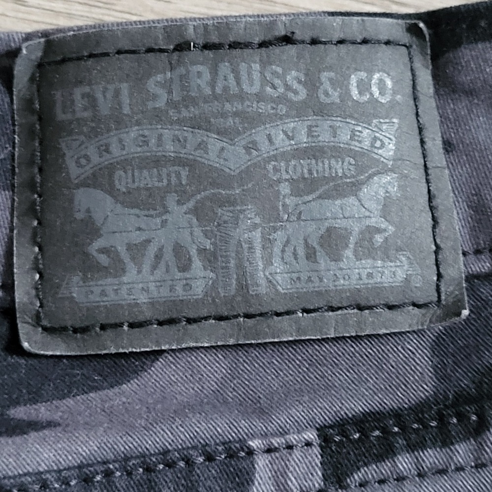 Levis 711 Skinny Jeans Womens 28 Grey Black Camouflage Mid Rise Stretch Pants - Picture 8 of 11
